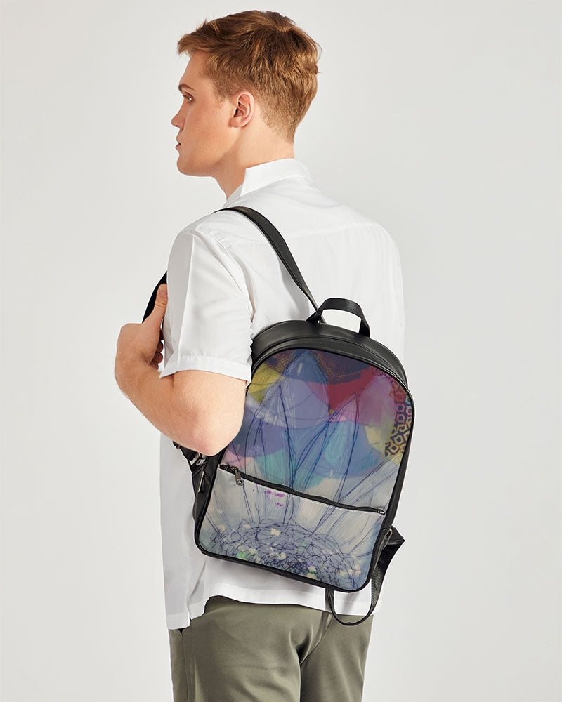 Flower Power Classic Faux Leather Backpack