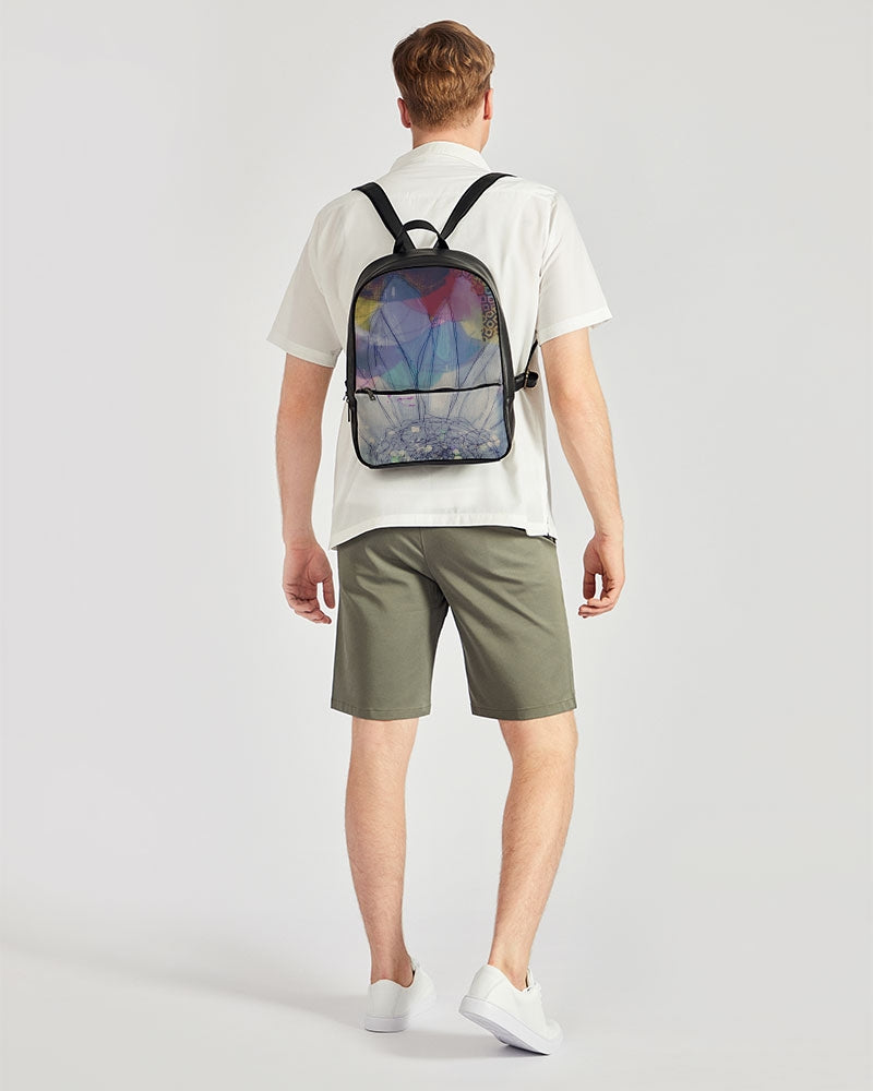 Flower Power Classic Faux Leather Backpack