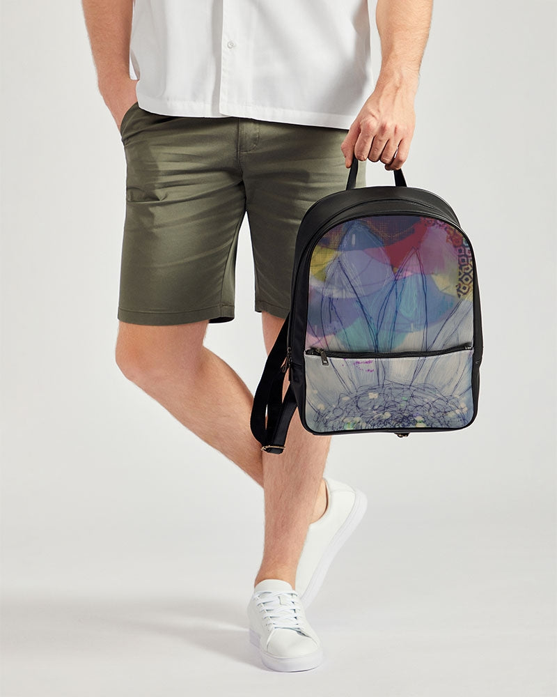 Flower Power Classic Faux Leather Backpack