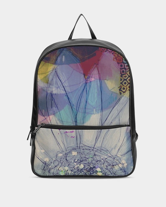 Flower Power Classic Faux Leather Backpack